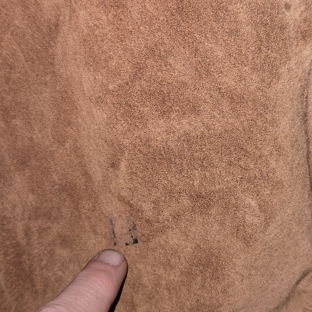 Roaman's Brown Suede Leather Jacket with Fringe - Picture 4 of 15
